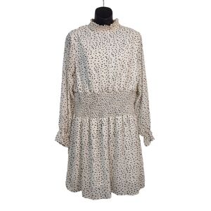 She + Sky White Black Long Sleeve Dress Size M NWT